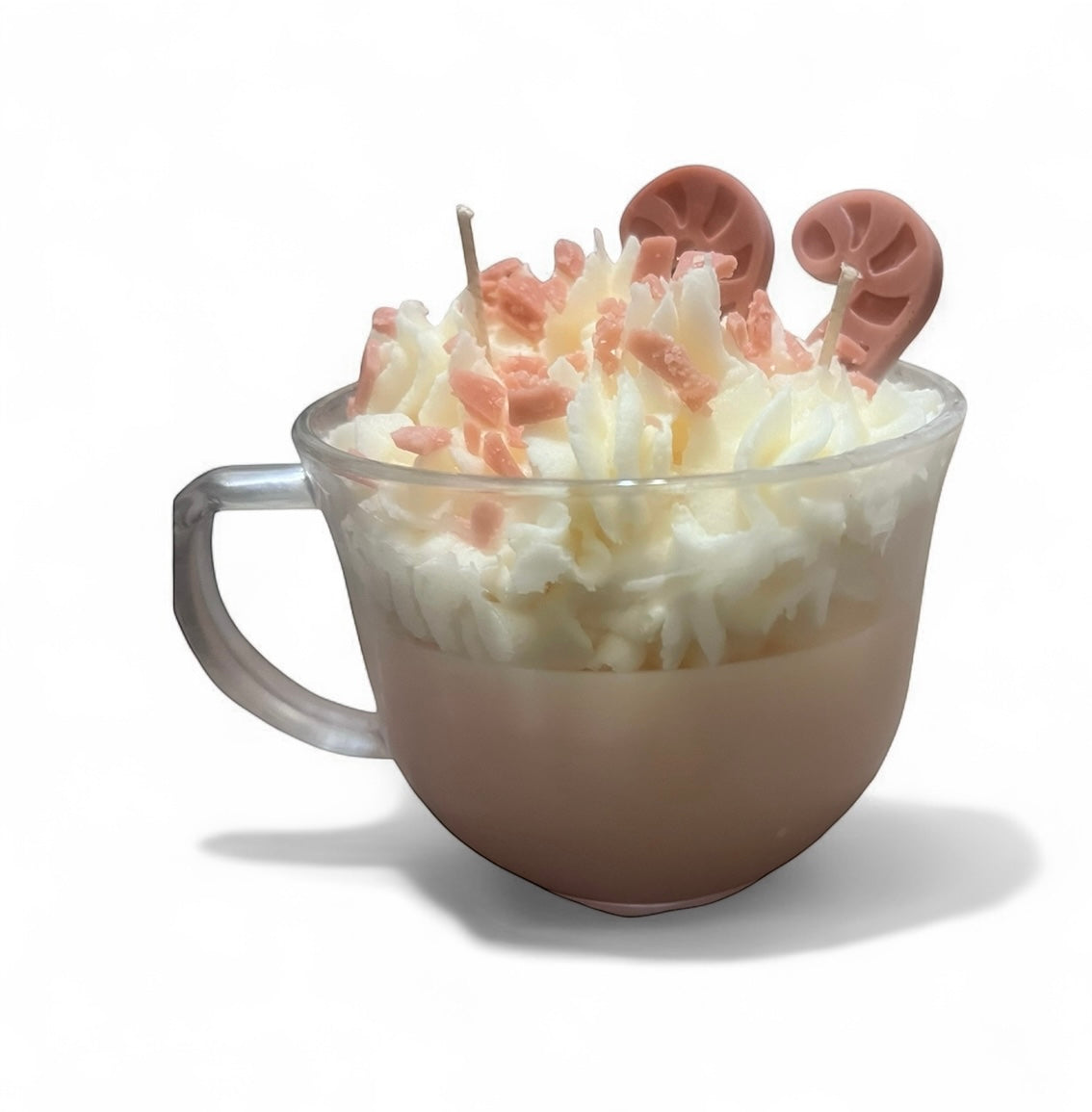 Pink Peppermint Mocha Latte Drink Soy Candle