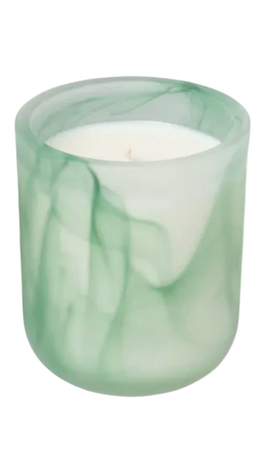 Waterfall Soy Candle In Green Marble Frosted Container