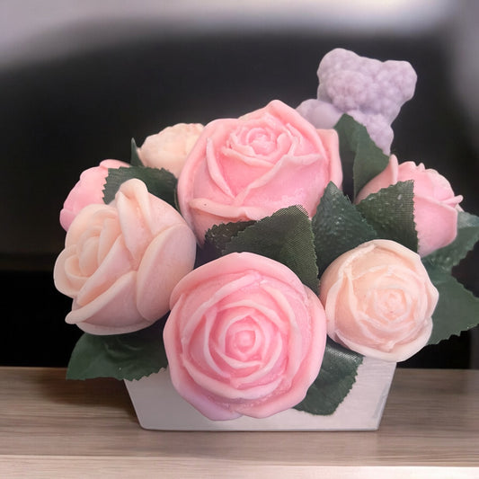 Rose and Peony Wax Melt Bouquet