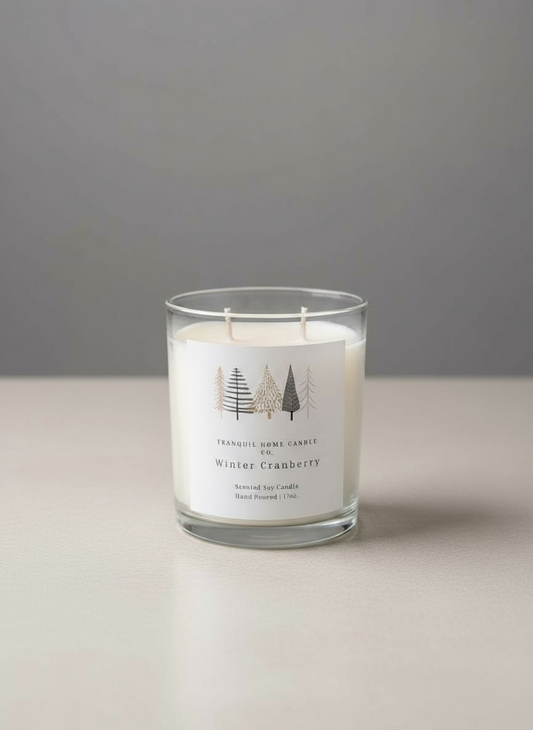 Winter Cranberry 17oz. Two Wick Scented Candle