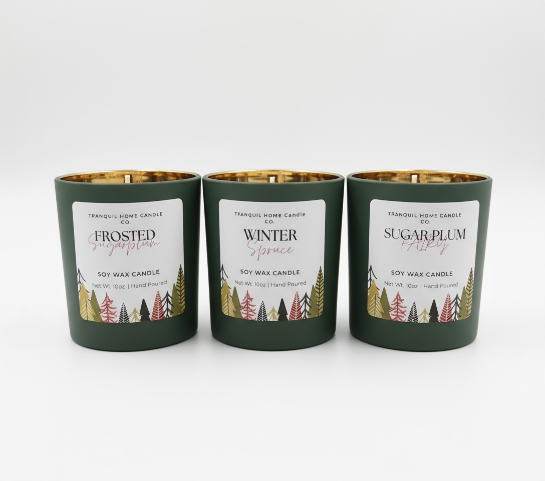 Three Piece Holiday Candle Set