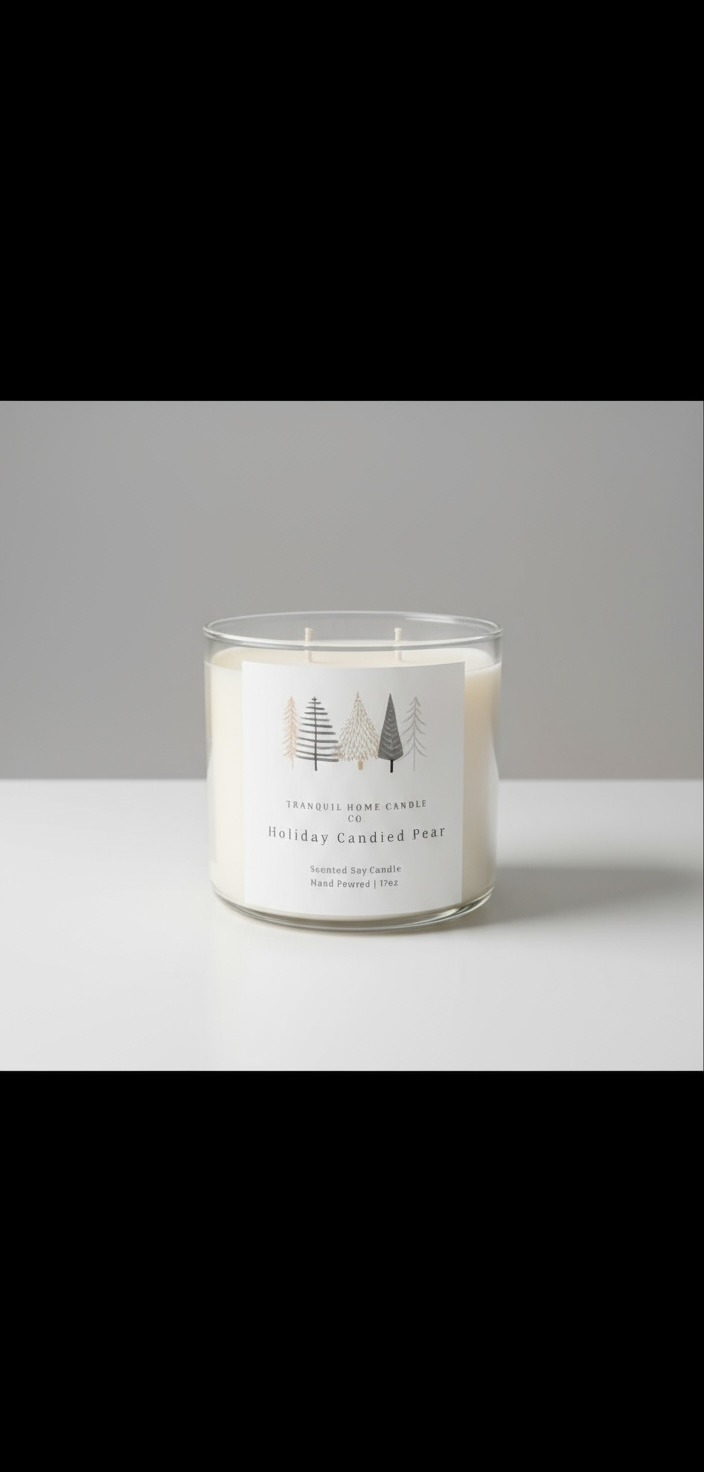 Holiday Candied Pear 17oz. Two Wick Scented Candle