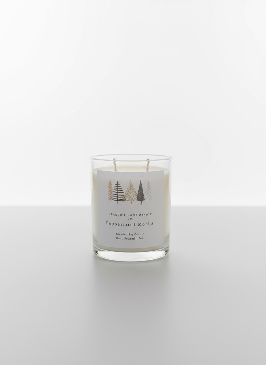 Peppermint Mocha 17oz. Two Wick Scented Candle