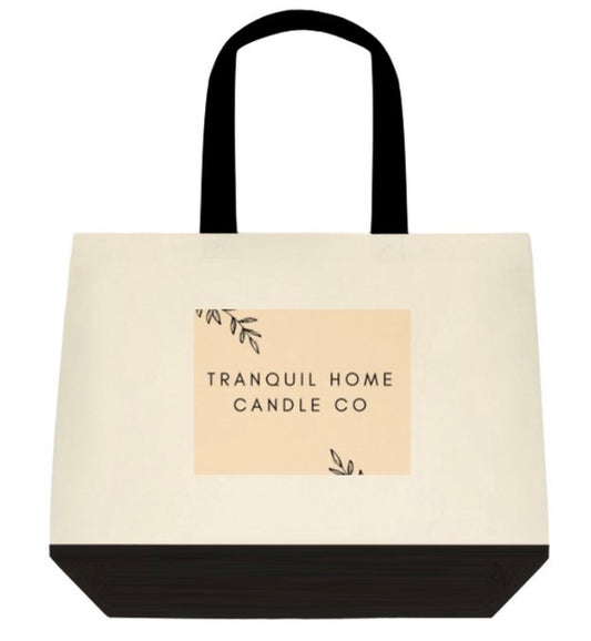 Large Cotton Logo Tote Bag